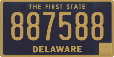 DE license plate 887588