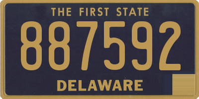 DE license plate 887592