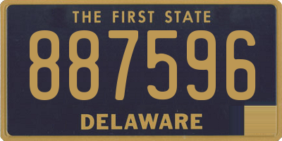 DE license plate 887596
