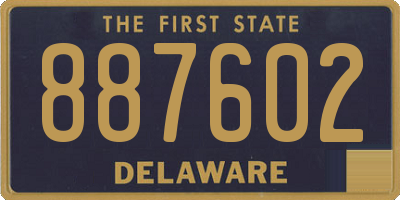 DE license plate 887602