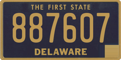 DE license plate 887607