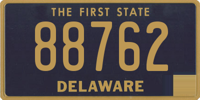 DE license plate 88762