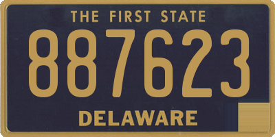 DE license plate 887623