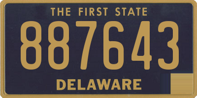 DE license plate 887643