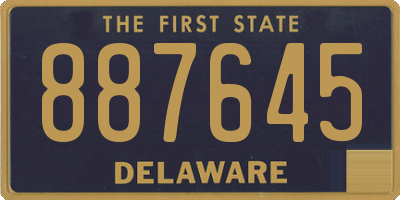 DE license plate 887645