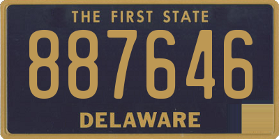 DE license plate 887646