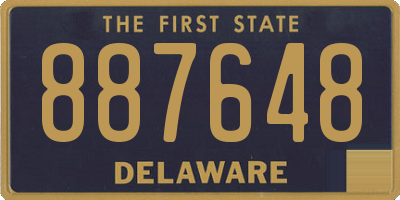 DE license plate 887648