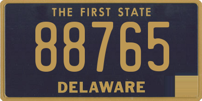 DE license plate 88765