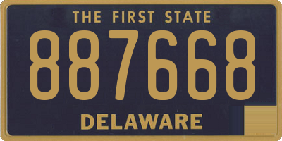 DE license plate 887668