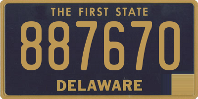 DE license plate 887670