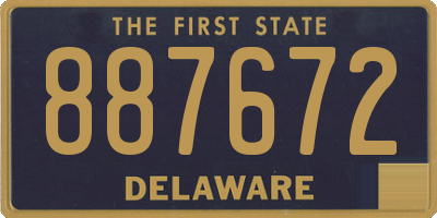 DE license plate 887672