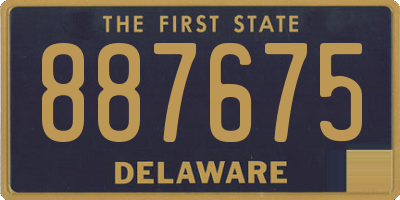DE license plate 887675