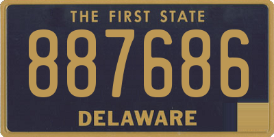 DE license plate 887686