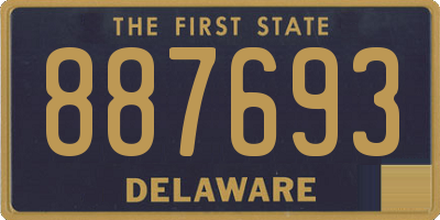 DE license plate 887693
