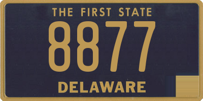 DE license plate 8877