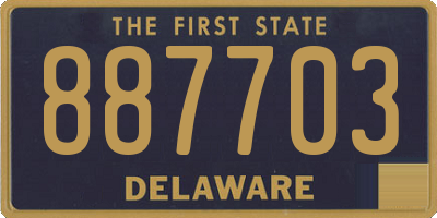 DE license plate 887703