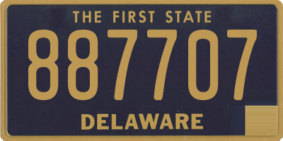 DE license plate 887707