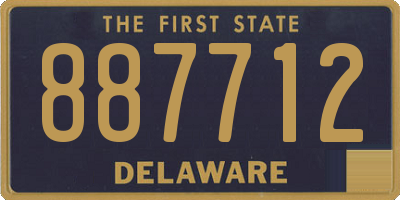 DE license plate 887712