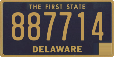 DE license plate 887714