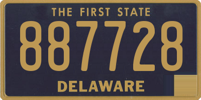 DE license plate 887728