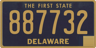 DE license plate 887732