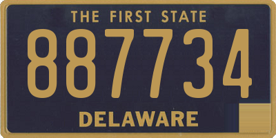 DE license plate 887734