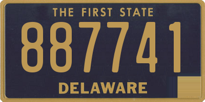 DE license plate 887741