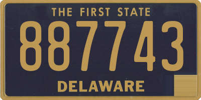 DE license plate 887743