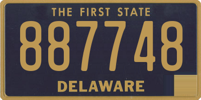 DE license plate 887748