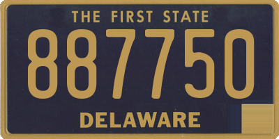 DE license plate 887750