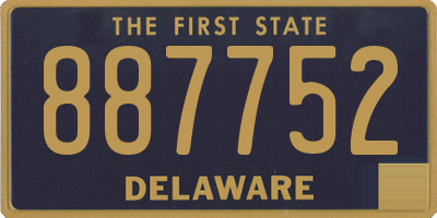 DE license plate 887752