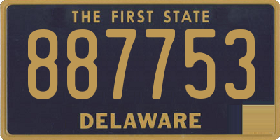 DE license plate 887753