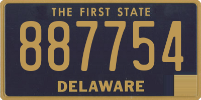 DE license plate 887754