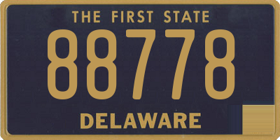 DE license plate 88778