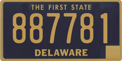 DE license plate 887781