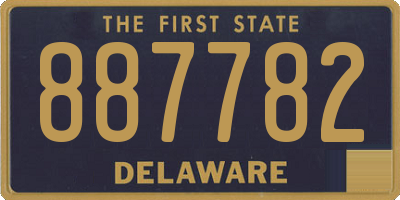 DE license plate 887782