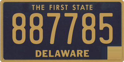DE license plate 887785