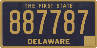 DE license plate 887787