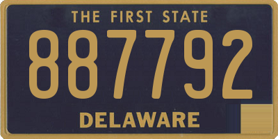 DE license plate 887792