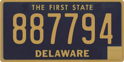 DE license plate 887794