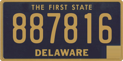 DE license plate 887816