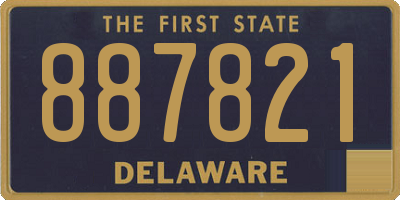 DE license plate 887821