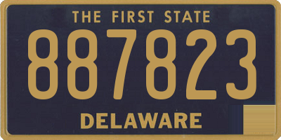 DE license plate 887823