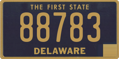DE license plate 88783