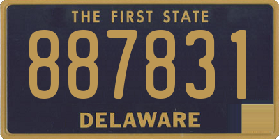 DE license plate 887831