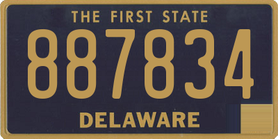 DE license plate 887834