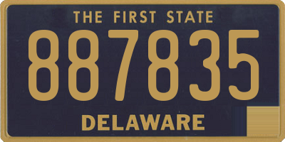 DE license plate 887835