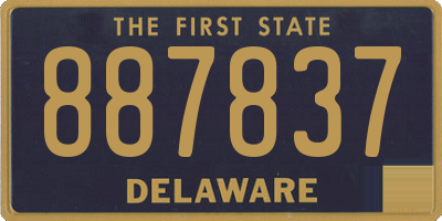 DE license plate 887837