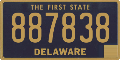 DE license plate 887838