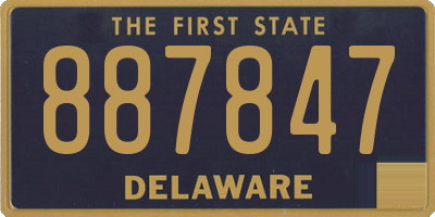 DE license plate 887847